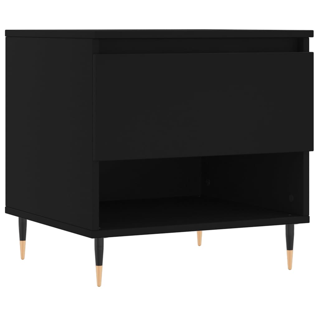 Salontafel 50x46x50 cm bewerkt hout zwart