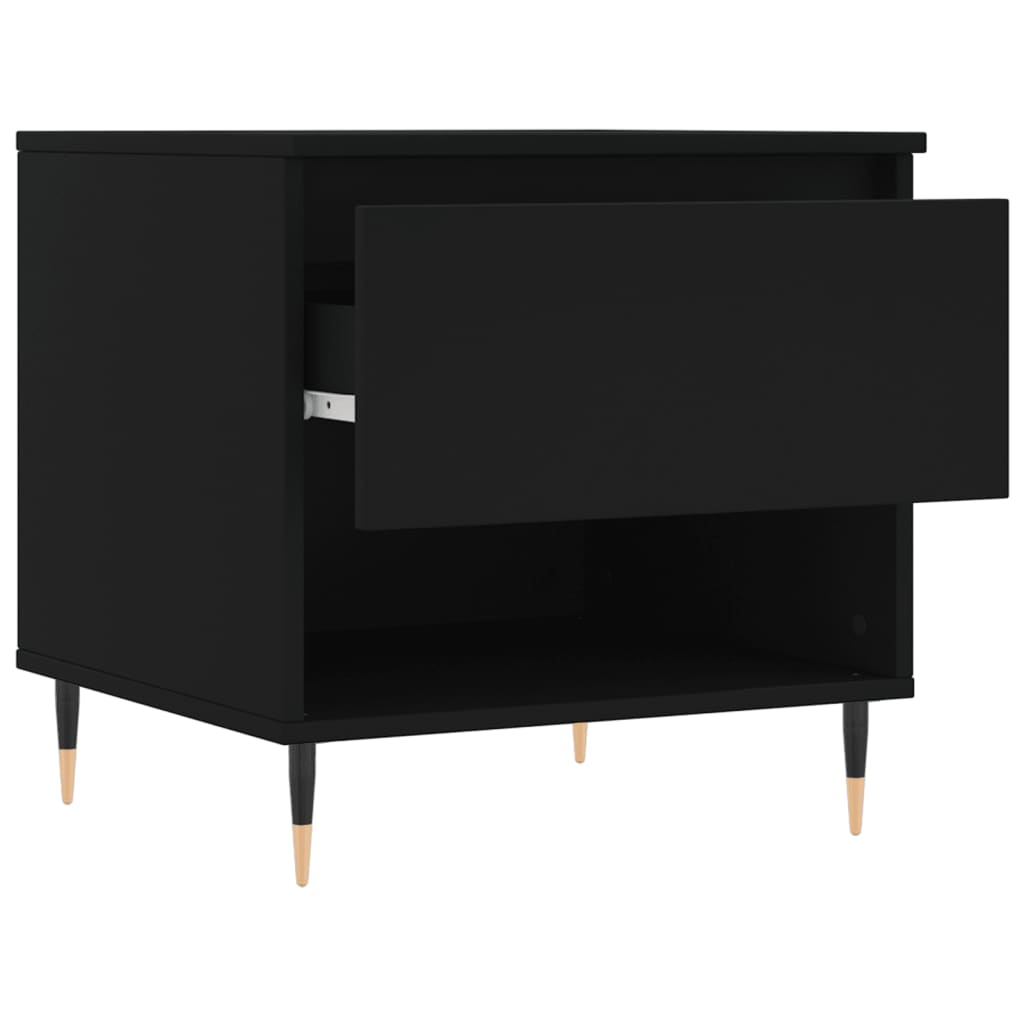 Salontafel 50x46x50 cm bewerkt hout zwart