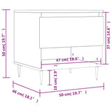 Salontafel 50x46x50 cm bewerkt hout zwart