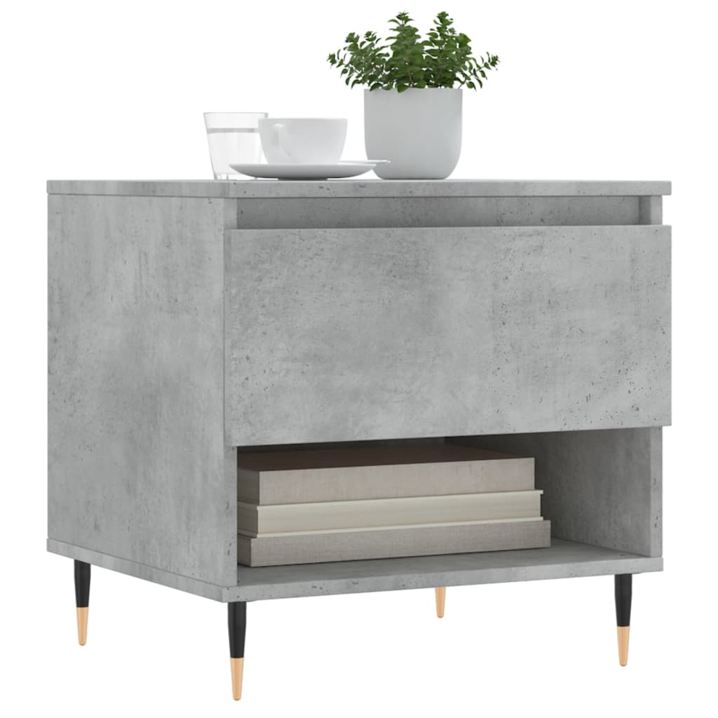Salontafel 50x46x50 cm bewerkt hout betongrijs