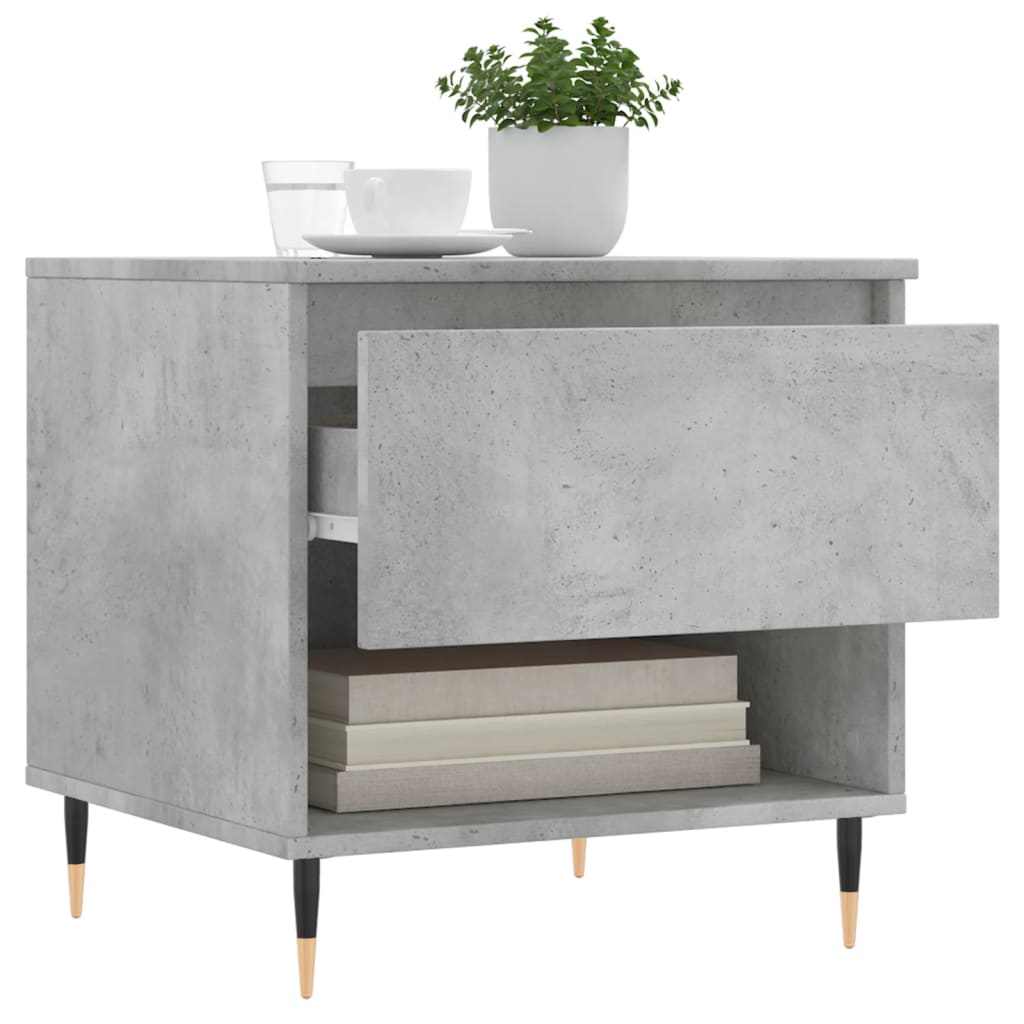 Salontafel 50x46x50 cm bewerkt hout betongrijs