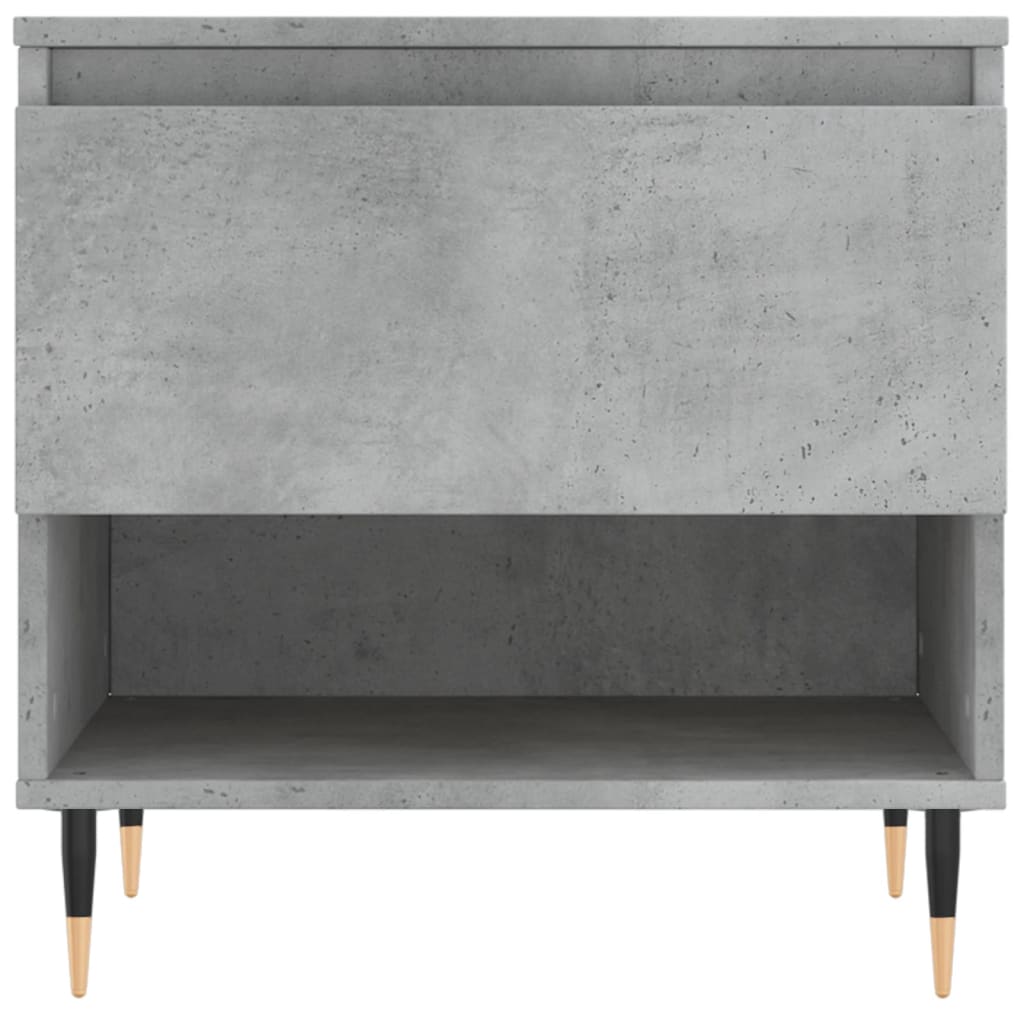 Salontafels 2 st 50x46x50 cm bewerkt hout betongrijs