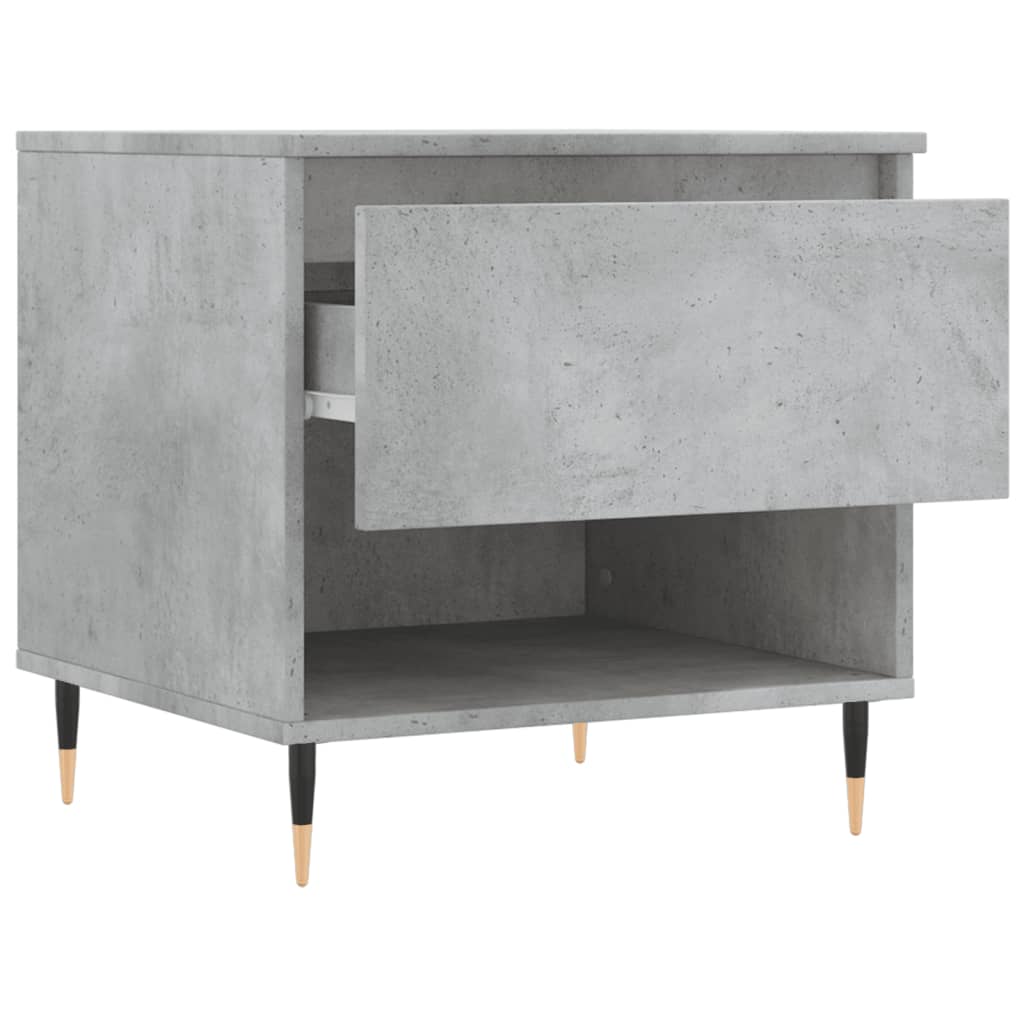 Salontafels 2 st 50x46x50 cm bewerkt hout betongrijs