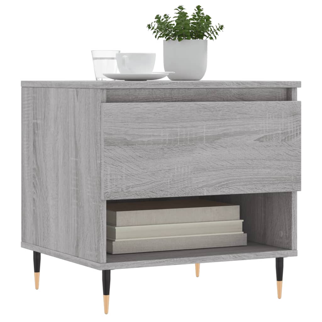 Salontafel 50x46x50 cm bewerkt hout grijs sonoma eikenkleurig