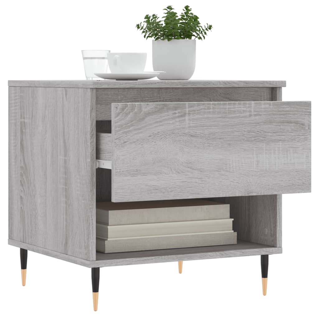 Salontafel 50x46x50 cm bewerkt hout grijs sonoma eikenkleurig