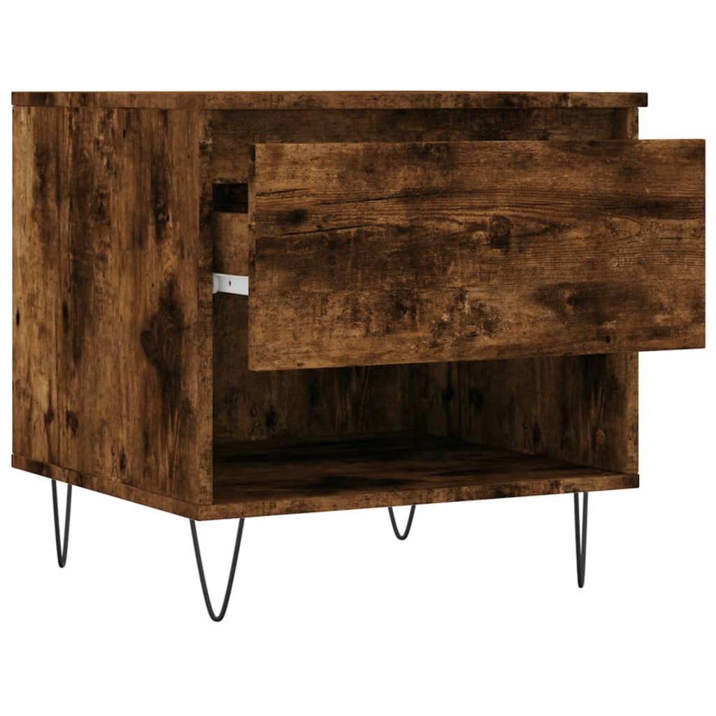 Salontafel 50x46x50 cm bewerkt hout gerookt eikenkleurig