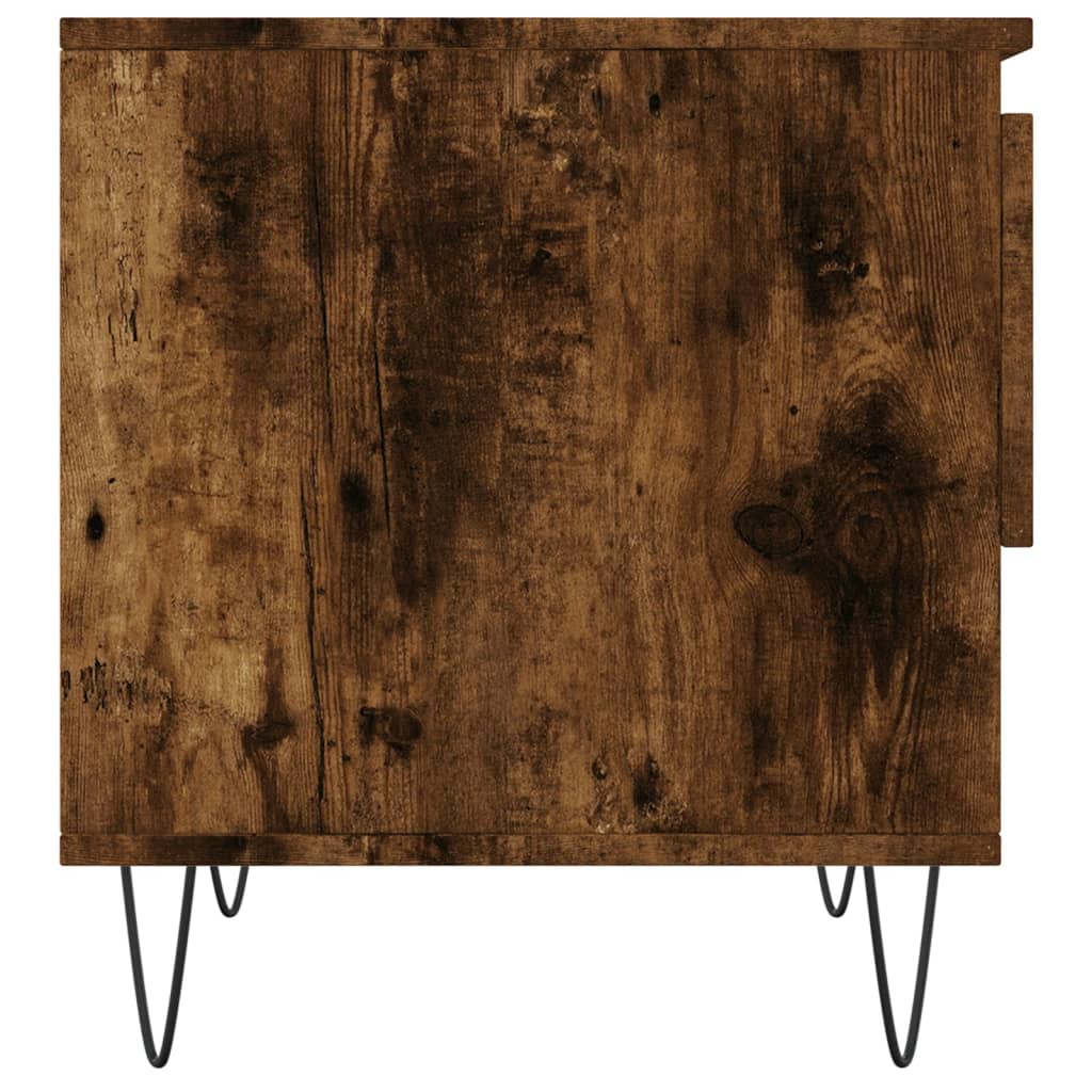 Salontafel 50x46x50 cm bewerkt hout gerookt eikenkleurig