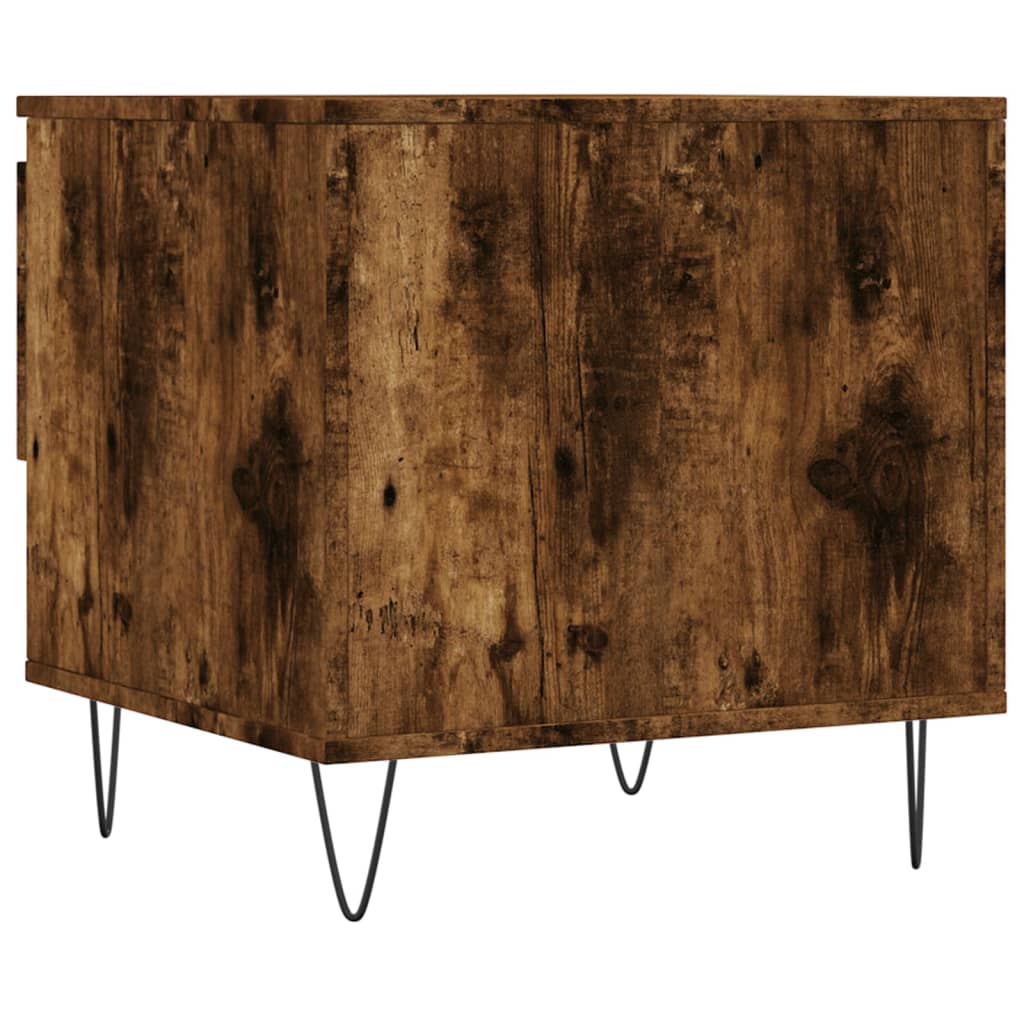 Salontafel 50x46x50 cm bewerkt hout gerookt eikenkleurig