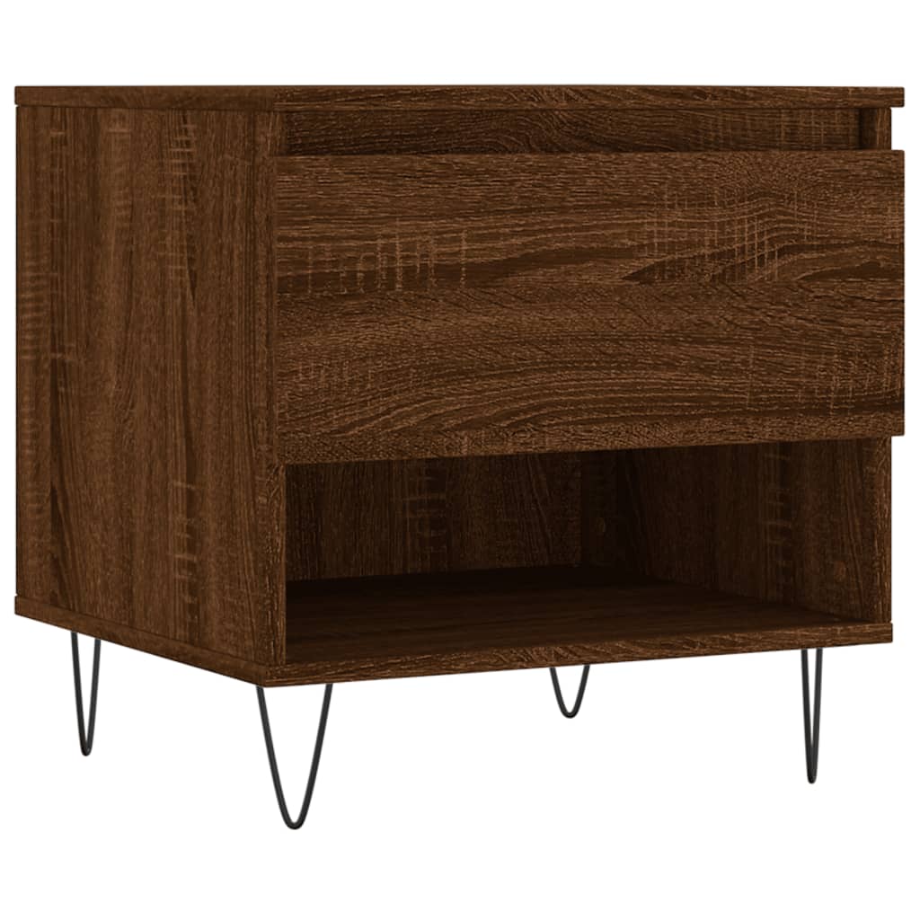 Salontafel 50x46x50 cm bewerkt hout bruin eikenkleur