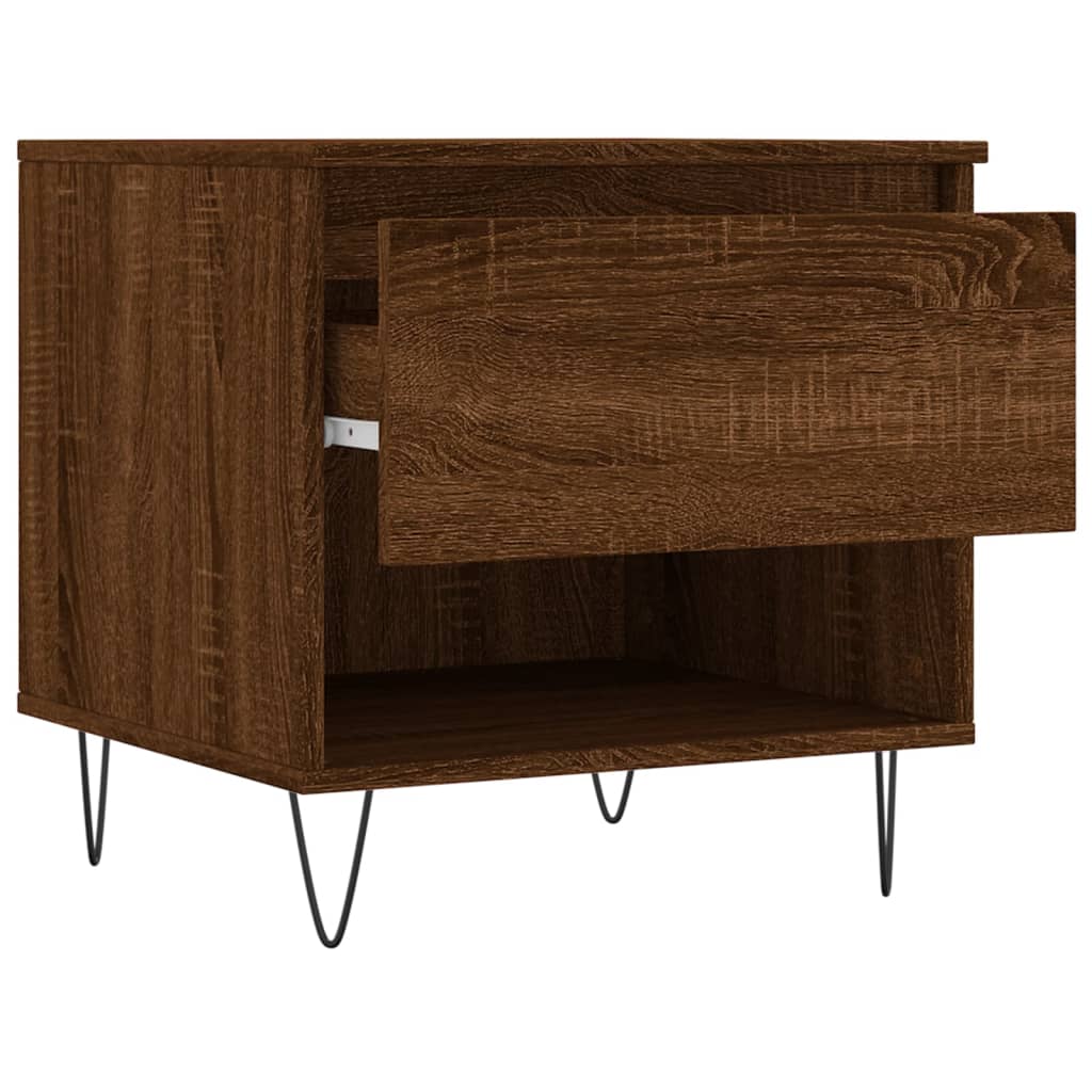 Salontafel 50x46x50 cm bewerkt hout bruin eikenkleur