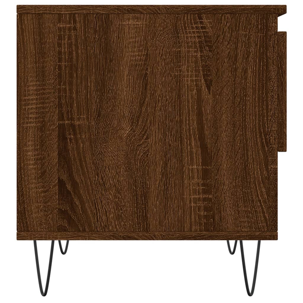 Salontafel 50x46x50 cm bewerkt hout bruin eikenkleur