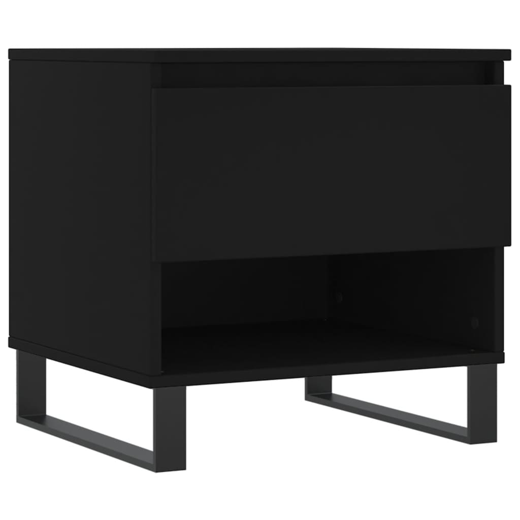 Salontafel 50x46x50 cm bewerkt hout zwart