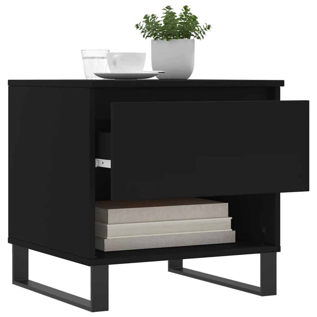 Salontafel 50x46x50 cm bewerkt hout zwart