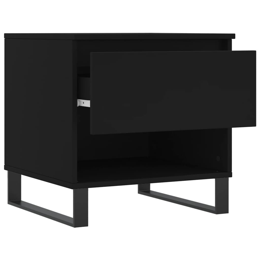 Salontafel 50x46x50 cm bewerkt hout zwart