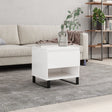 Salontafel 50x46x50 cm bewerkt hout hoogglans wit