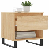 Salontafels 2 st 50x46x50 cm bewerkt hout sonoma eikenkleurig