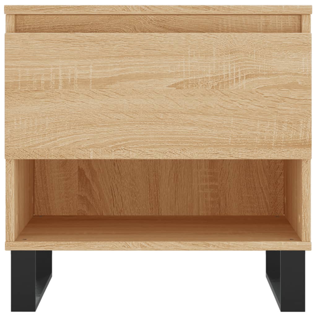 Salontafels 2 st 50x46x50 cm bewerkt hout sonoma eikenkleurig