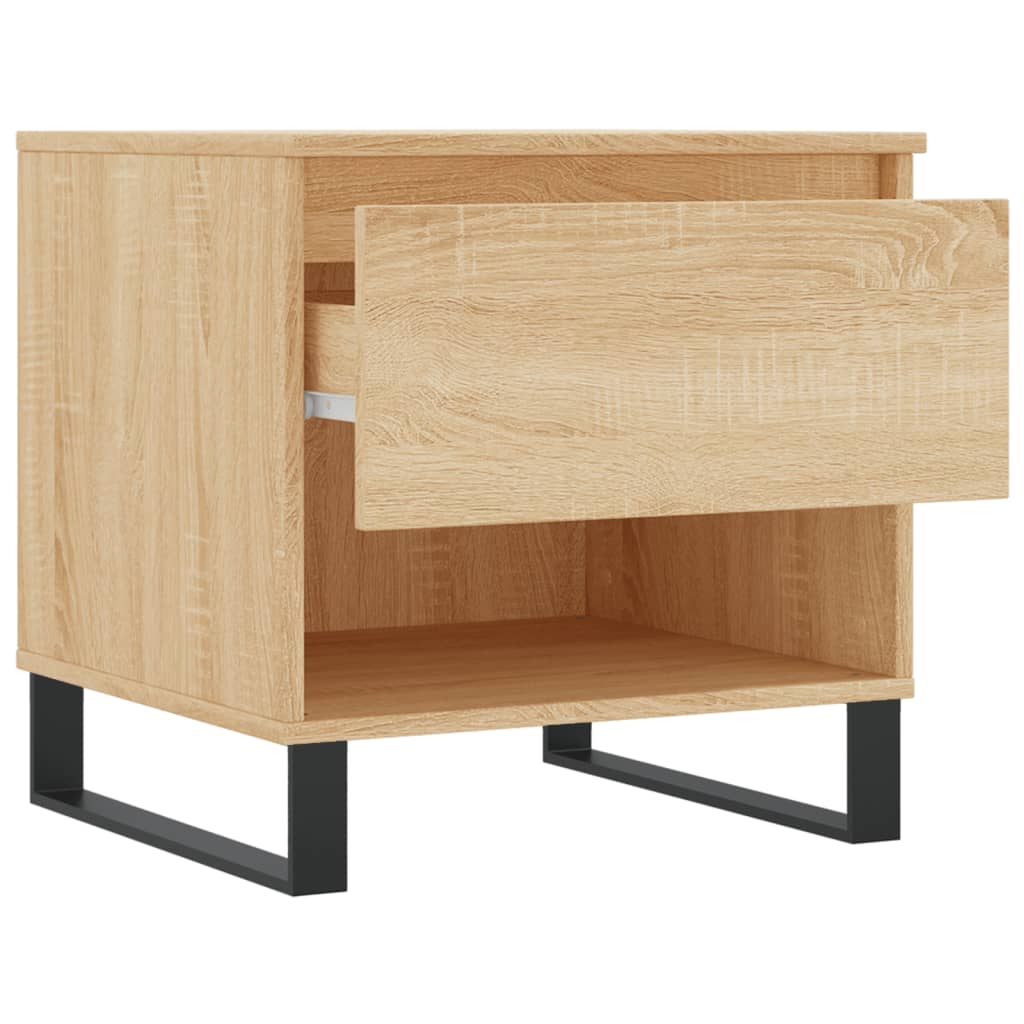 Salontafels 2 st 50x46x50 cm bewerkt hout sonoma eikenkleurig