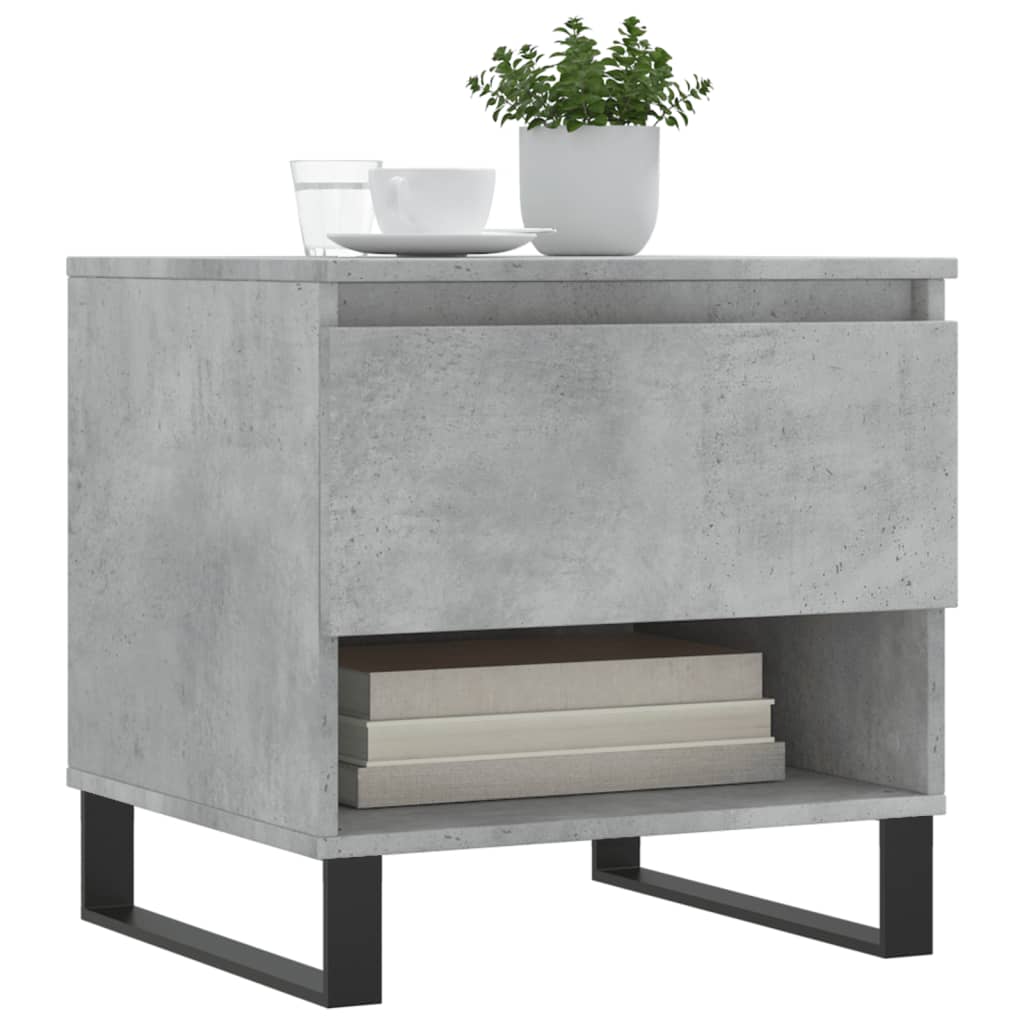 Salontafel 50x46x50 cm bewerkt hout betongrijs