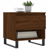 Salontafel 50x46x50 cm bewerkt hout bruin eikenkleur