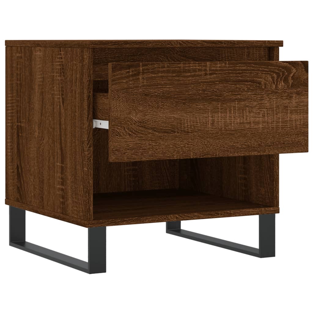 Salontafel 50x46x50 cm bewerkt hout bruin eikenkleur