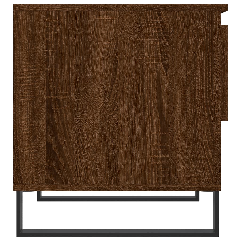 Salontafel 50x46x50 cm bewerkt hout bruin eikenkleur