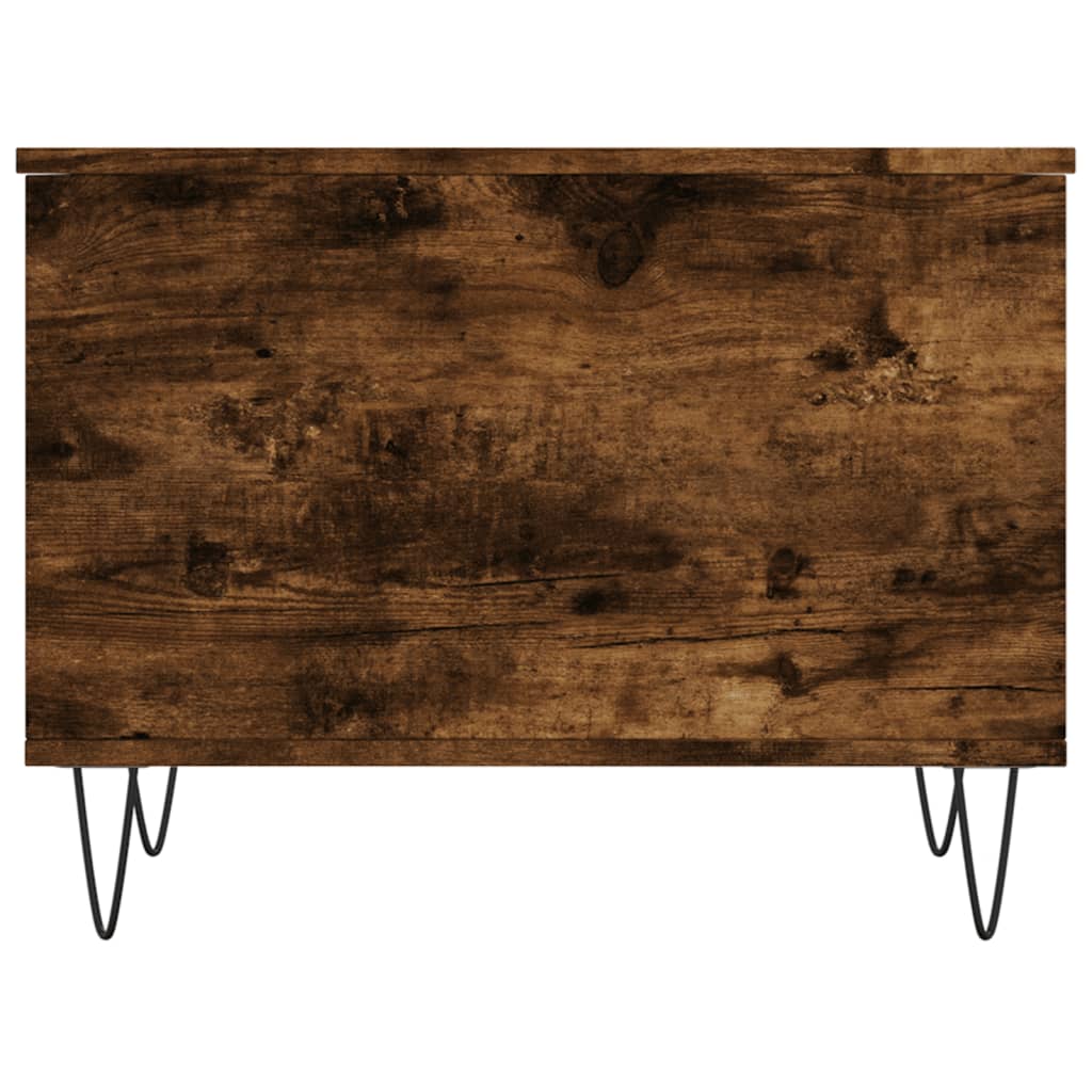 Salontafel 60x44,5x45 cm bewerkt hout gerookt eikenkleurig