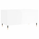 Salontafel 90x44,5x45 cm bewerkt hout hoogglans wit