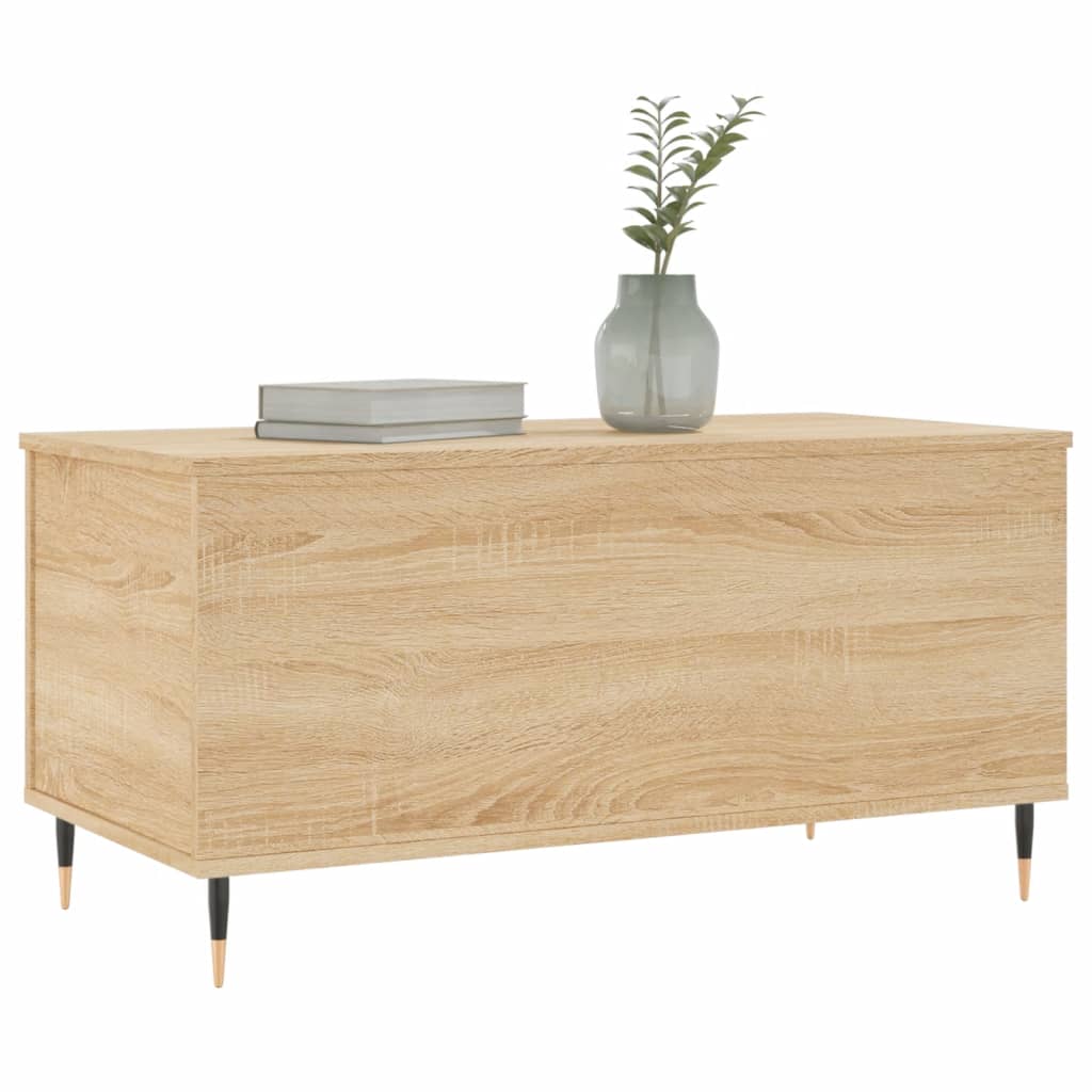 Salontafel 90x44,5x45 cm bewerkt hout sonoma eikenkleurig
