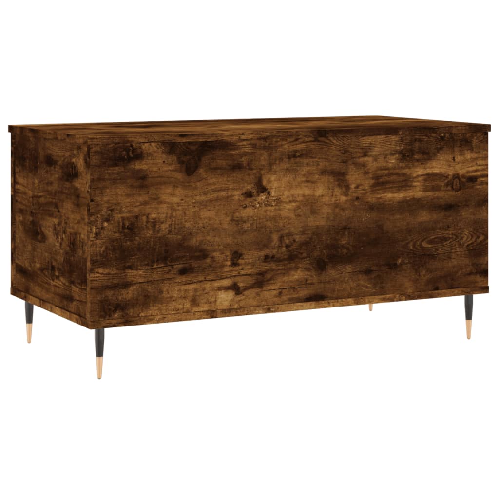 Salontafel 90x44,5x45 cm bewerkt hout gerookt eikenkleurig