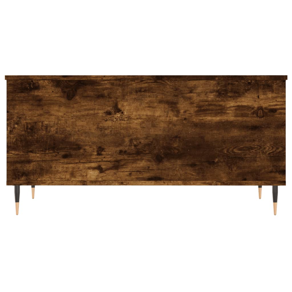 Salontafel 90x44,5x45 cm bewerkt hout gerookt eikenkleurig