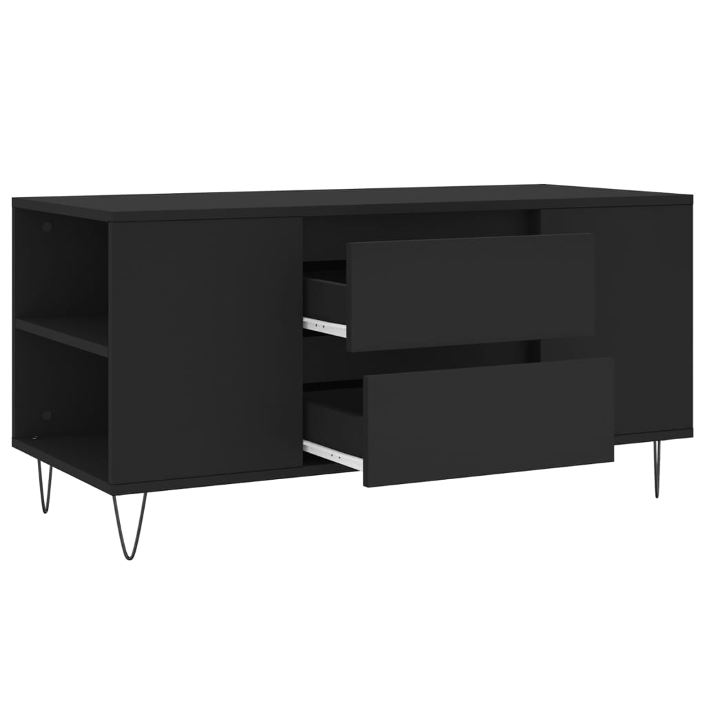 Salontafel 102x44,5x50 cm bewerkt hout zwart
