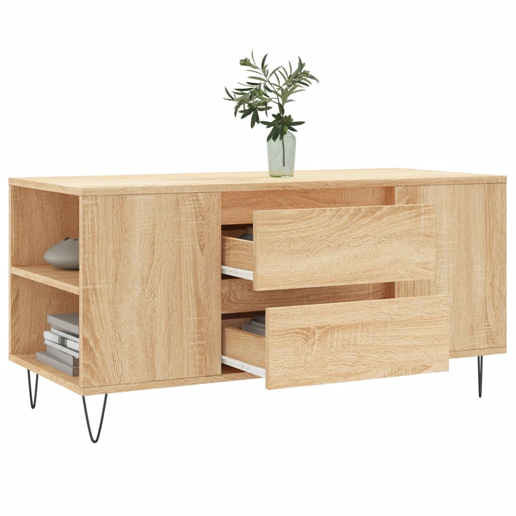 Salontafel 102x44,5x50 cm bewerkt hout sonoma eikenkleurig