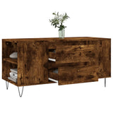 Salontafel 102x44,5x50 cm bewerkt hout gerookt eikenkleurig