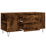 Salontafel 102x44,5x50 cm bewerkt hout gerookt eikenkleurig