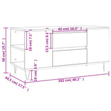Salontafel 102x44,5x50 cm bewerkt hout gerookt eikenkleurig