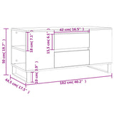 Salontafel 102x44,5x50 cm bewerkt hout wit