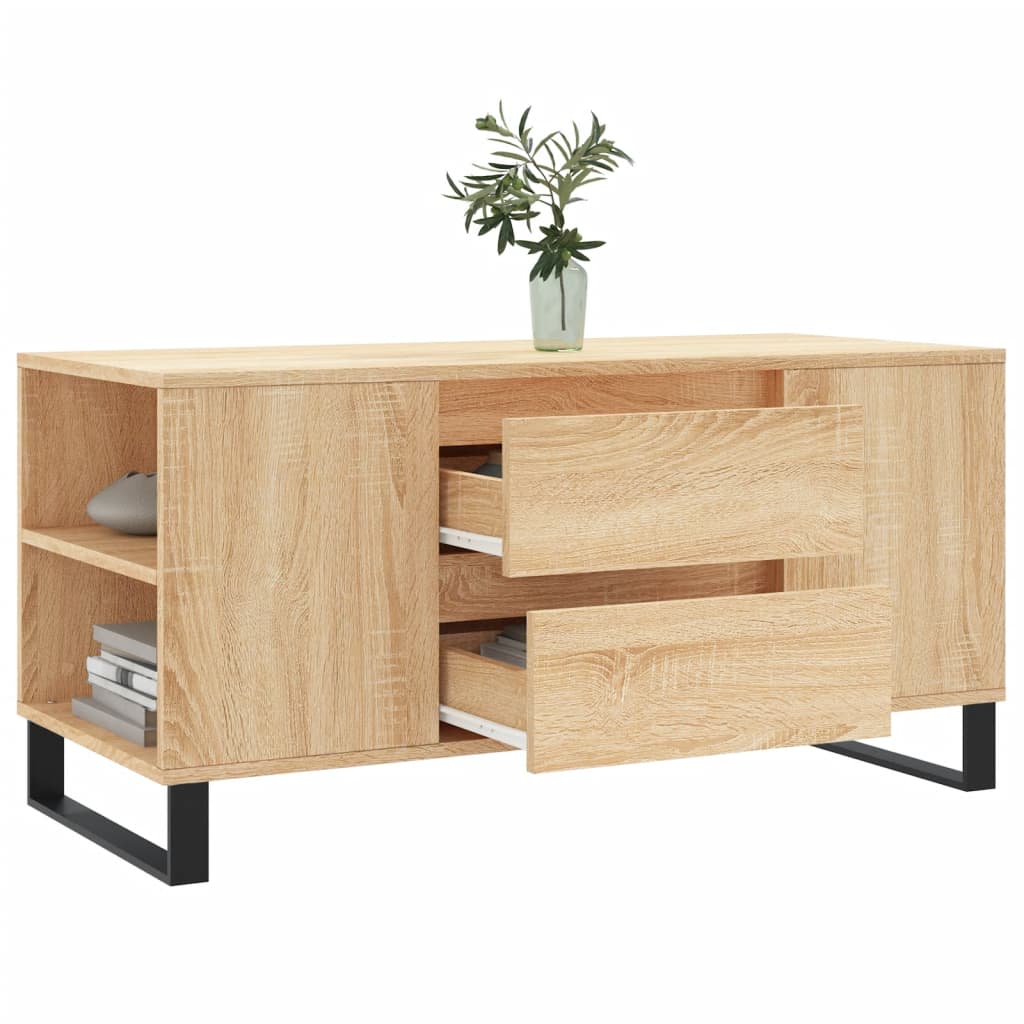 Salontafel 102x44,5x50 cm bewerkt hout sonoma eikenkleurig