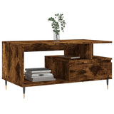 Salontafel 90x49x45 cm bewerkt hout gerookt eikenkleurig