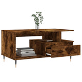 Salontafel 90x49x45 cm bewerkt hout gerookt eikenkleurig