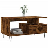 Salontafel 90x49x45 cm bewerkt hout gerookt eikenkleurig