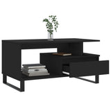 Salontafel 90x49x45 cm bewerkt hout zwart