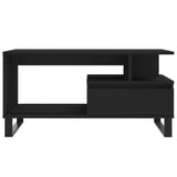 Salontafel 90x49x45 cm bewerkt hout zwart