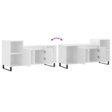 Tv-meubel 100x35x55 cm bewerkt hout wit