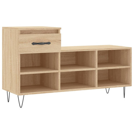 Schoenenkast 102x36x60 cm bewerkt hout sonoma eikenkleurig