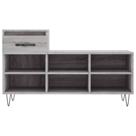 Schoenenkast 102x36x60 cm bewerkt hout sonoma grijs