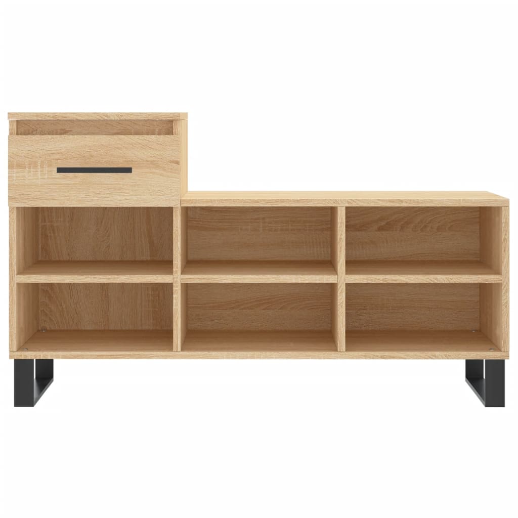 Schoenenkast 102x36x60 cm bewerkt hout sonoma eikenkleurig