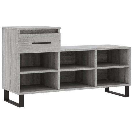 Schoenenkast 102x36x60 cm bewerkt hout sonoma grijs