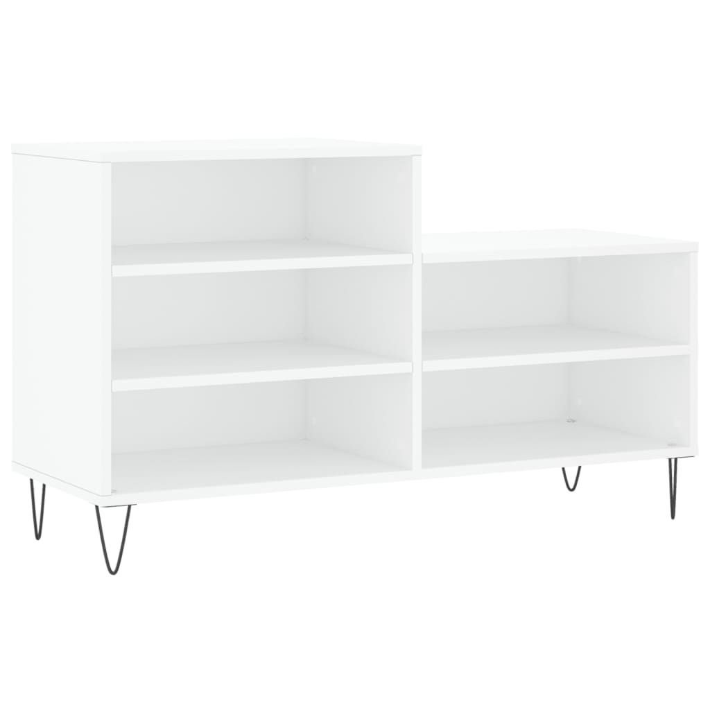 Schoenenkast 102x36x60 cm bewerkt hout wit