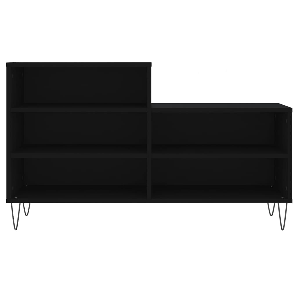 Schoenenkast 102x36x60 cm bewerkt hout zwart